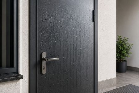 Причины образования конденсата на металлической двери