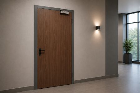 Противопожарные двери с МДФ накладкой