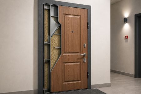 Металлические двери с ПВХ-отделкой объёмным изображением
